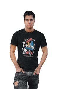 Skating Bar Digram -round crew neck cotton tshirts for men