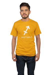 Sagittarius (Yellow T) - Printed Zodiac Sign Tshirts - Made especially for astrology lovers people