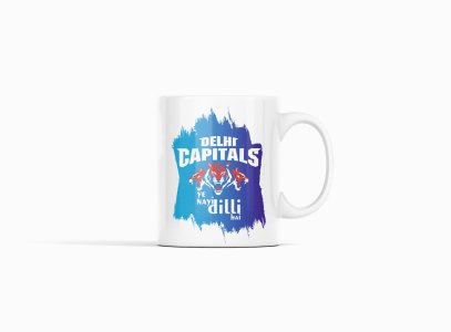 Delhi capitals, BG shaded blue - IPL designed Mugs for Cricket lovers