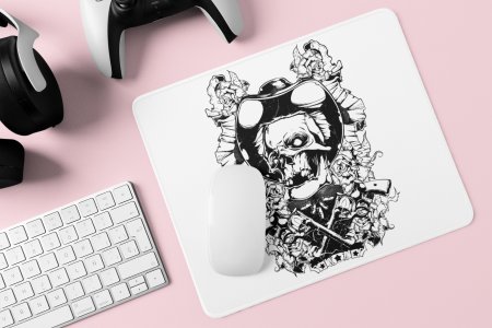 Broken teeth skull - Printed animated Mousepad for animation lovers