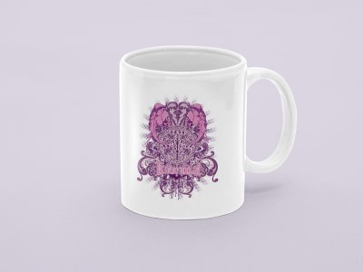 2 Elephants Facing Opposite-Printed Coffee Mugs