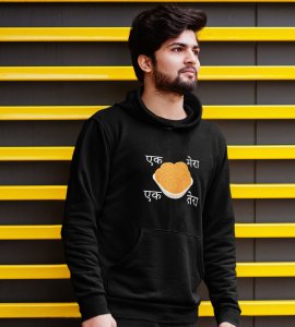 Ek mera, ek tera printed diwali themed black Hoodie specially for diwali festival