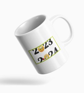 Bye 2023 Welcome 2024, New Year Printed Coffee Mugs