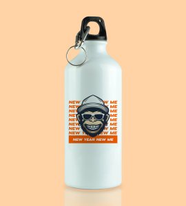 Moneky's New Year, New Year Printed Aluminium Water Bottle