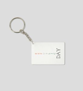 Patriotic Republic Day White Men Printed Key-Chain