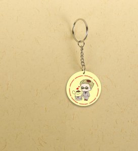 Kento Nanami with Pompompurin A Cute and Cozy Duo Anime Printed Round Keychains Pack of 2