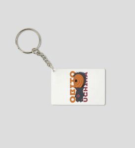 Tobi Masked Chaos  Printed White Anime Keychains Pack Of 2