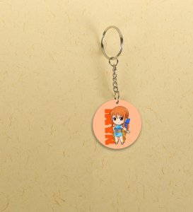 Cultural Charm of the Sea Anime Printed Round Keychains Pack of 2