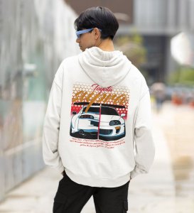 2000 HP Monster on the Streets  Legendary Sports Car Printed White Hoodie for Men