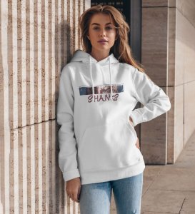 Adventurer Eye Determined and Bold Cotton White Hoodie for Women