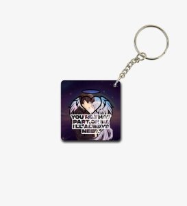 Emotional Angelic Bonding Design Printed Keychain Pack of 2