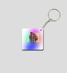 Shanti Typography Printed Keychain Pack of 2