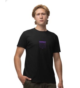 Western Heat: Graphic Printed Black T-Shirt