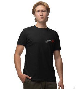 Dust and Roses: Graphic Printed Black T-Shirt